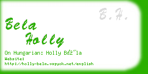 bela holly business card